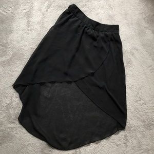 Charlotte Russe Black High Low Skirt